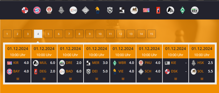 Live-Leiste Spielstände